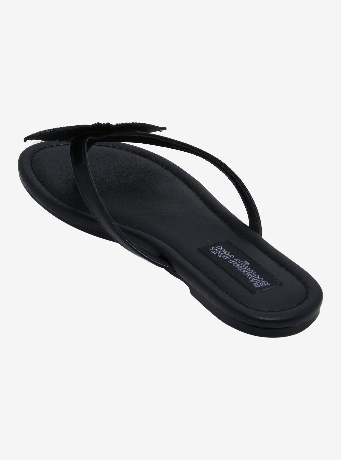Strange Cvlt Betty Bat Black Rhinestone Sandals, , hi-res