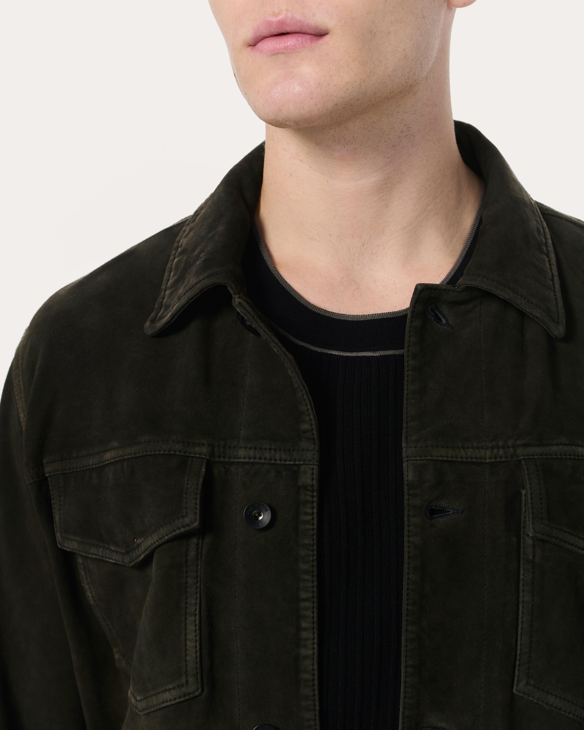 rb Suede Trucker Jacket image number 4