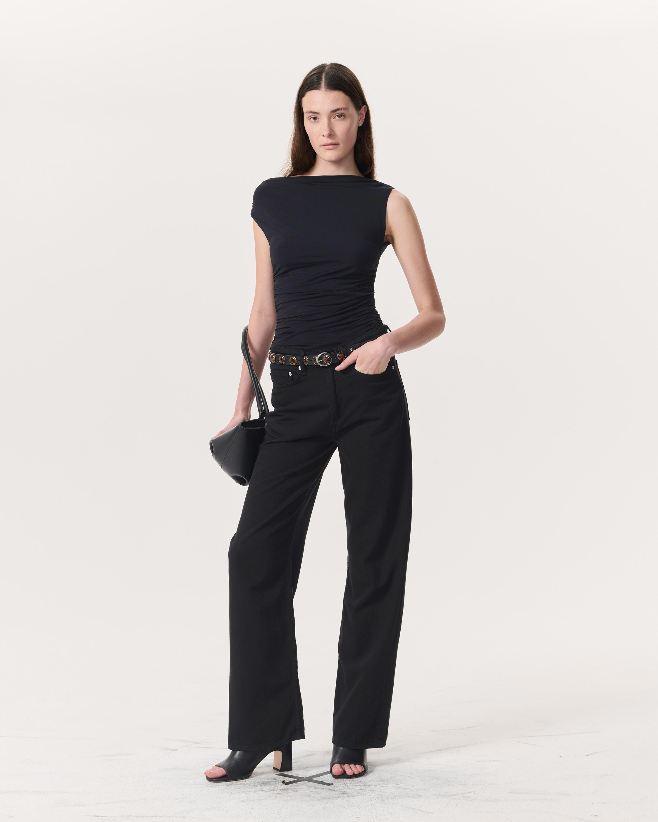 Luca Shirred Scoop-Neck Top image number 4