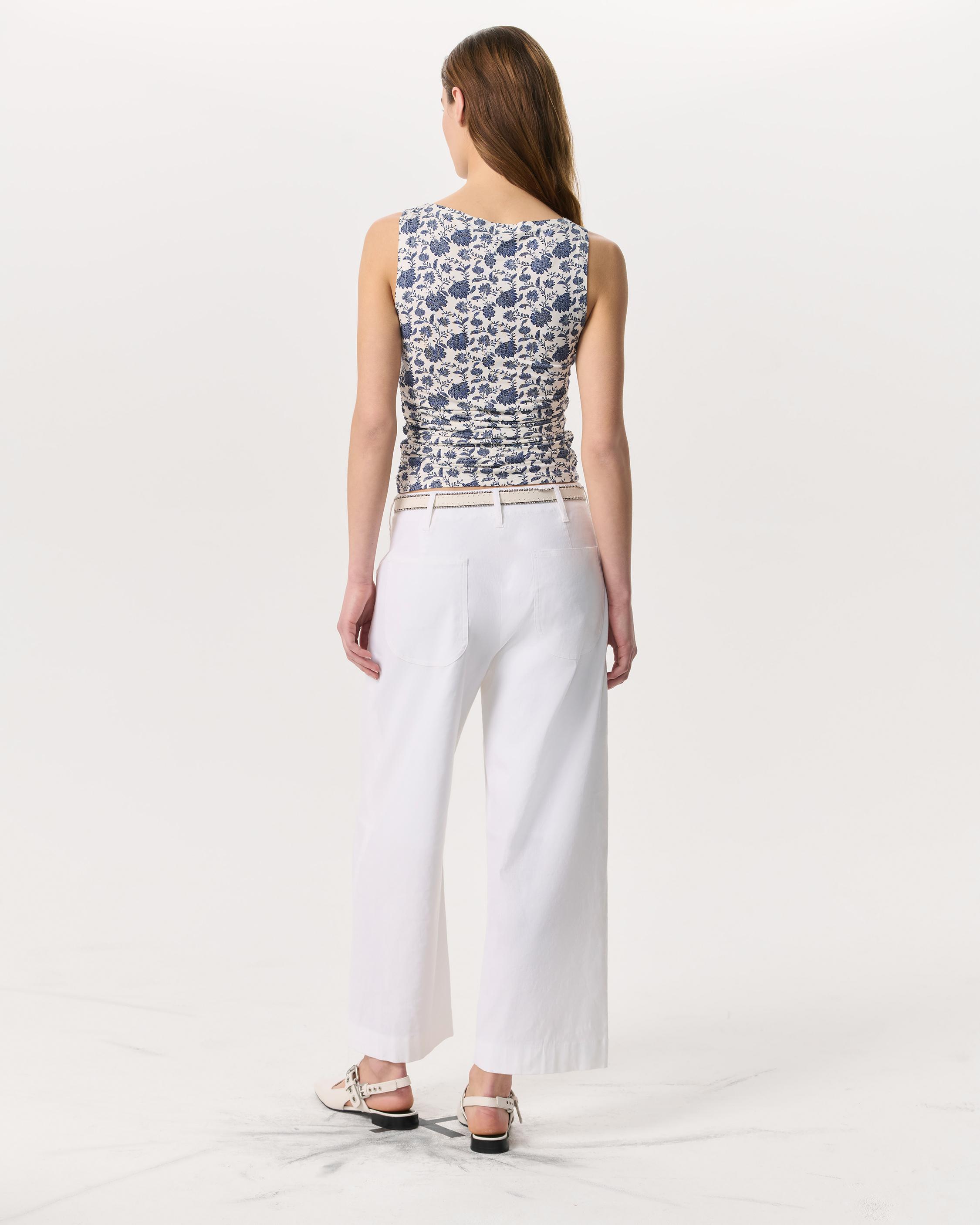 Luca Floral Shirred Tank Top image number 5