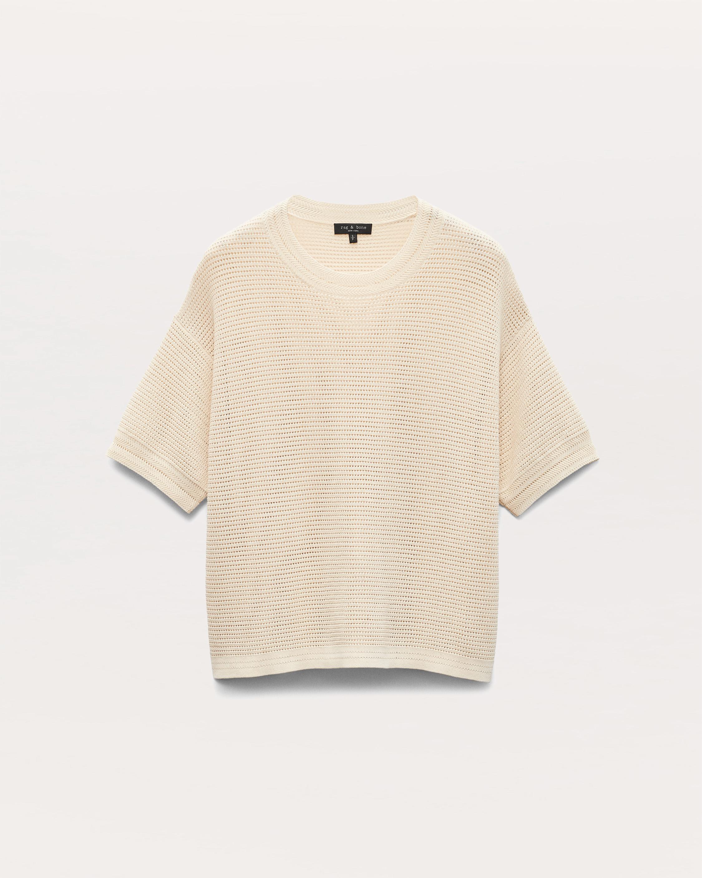 Zoey Oversized Open-Knit Tee image number 2