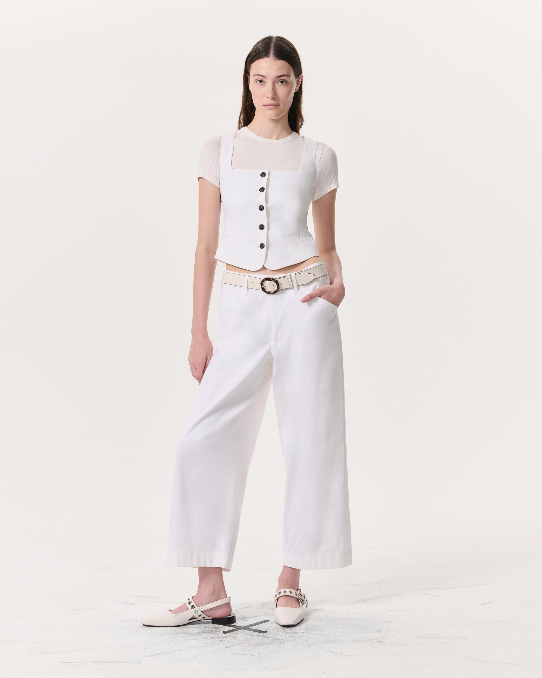 Mariana Linen-Blend Vest image number 4
