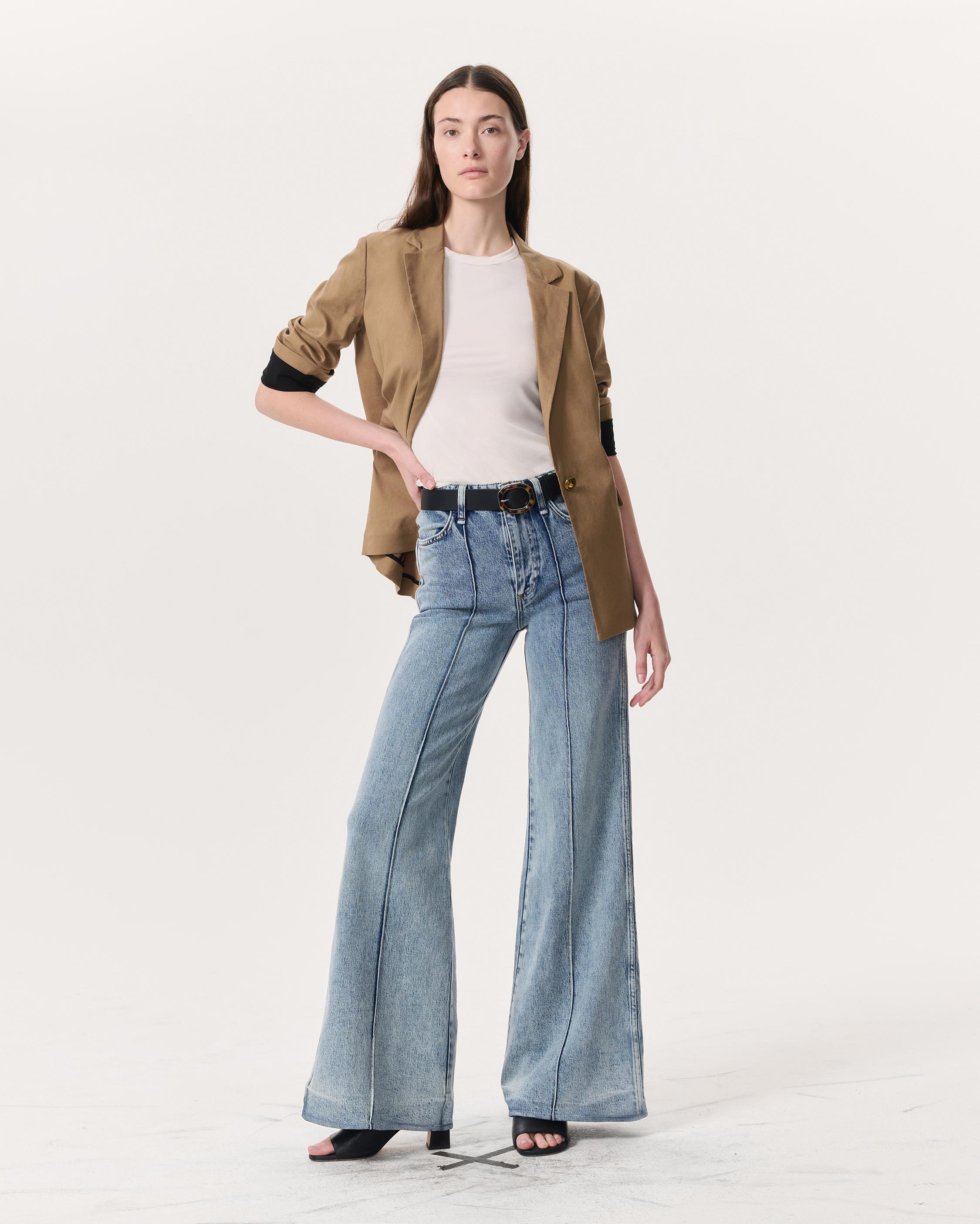 Skylar Wide-Leg Flare Jeans image number 1