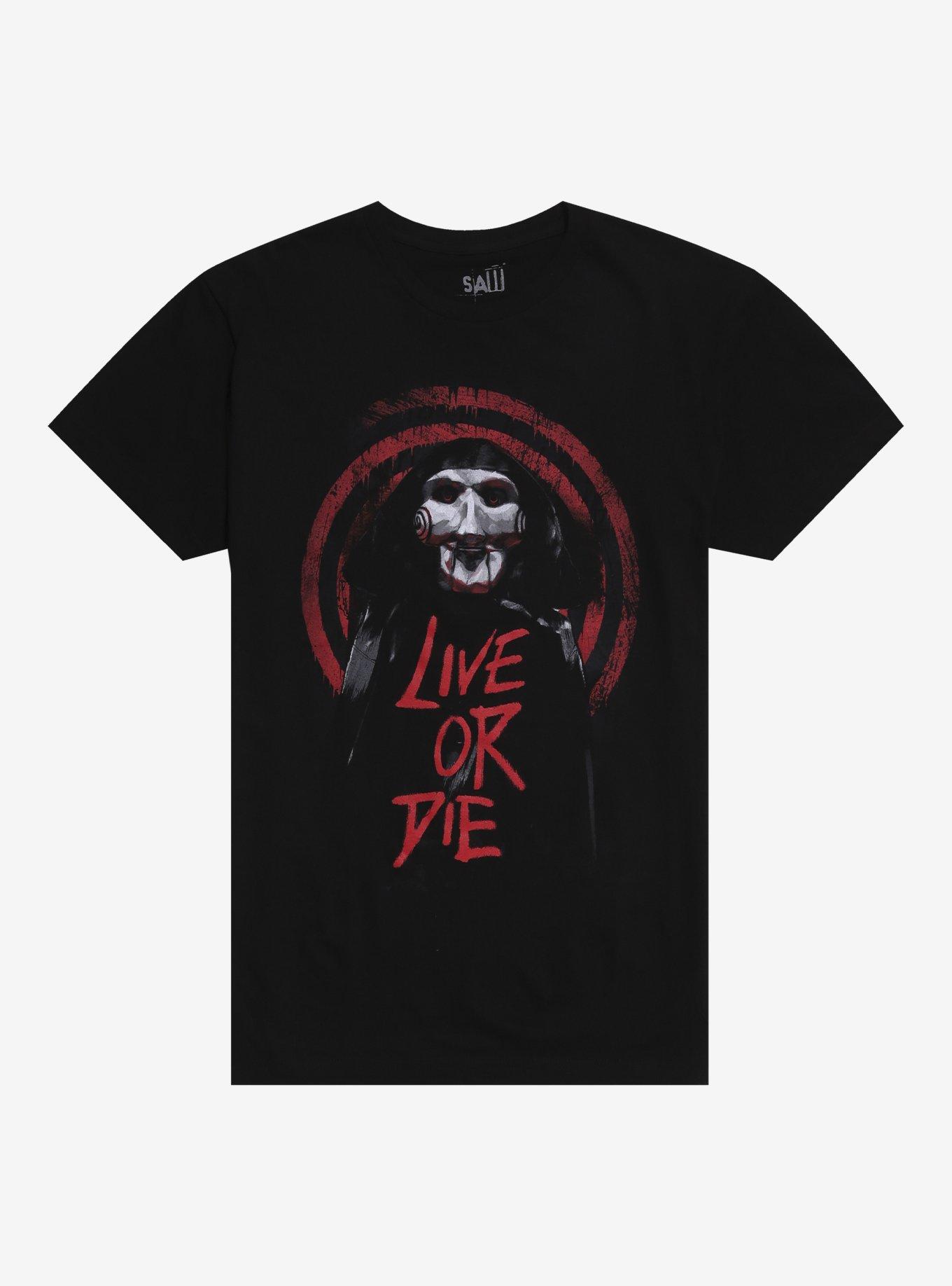 Saw Jigsaw Live Or Die T-Shirt, , hi-res